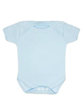 100% Cotton Classic Blue Short Sleeved Bodysuit