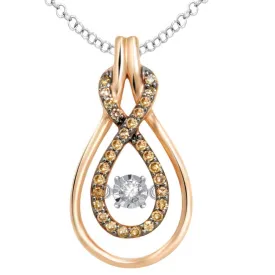 10K Rose Gold 1/6 Ct.Tw.Diamond Fashion Pendant