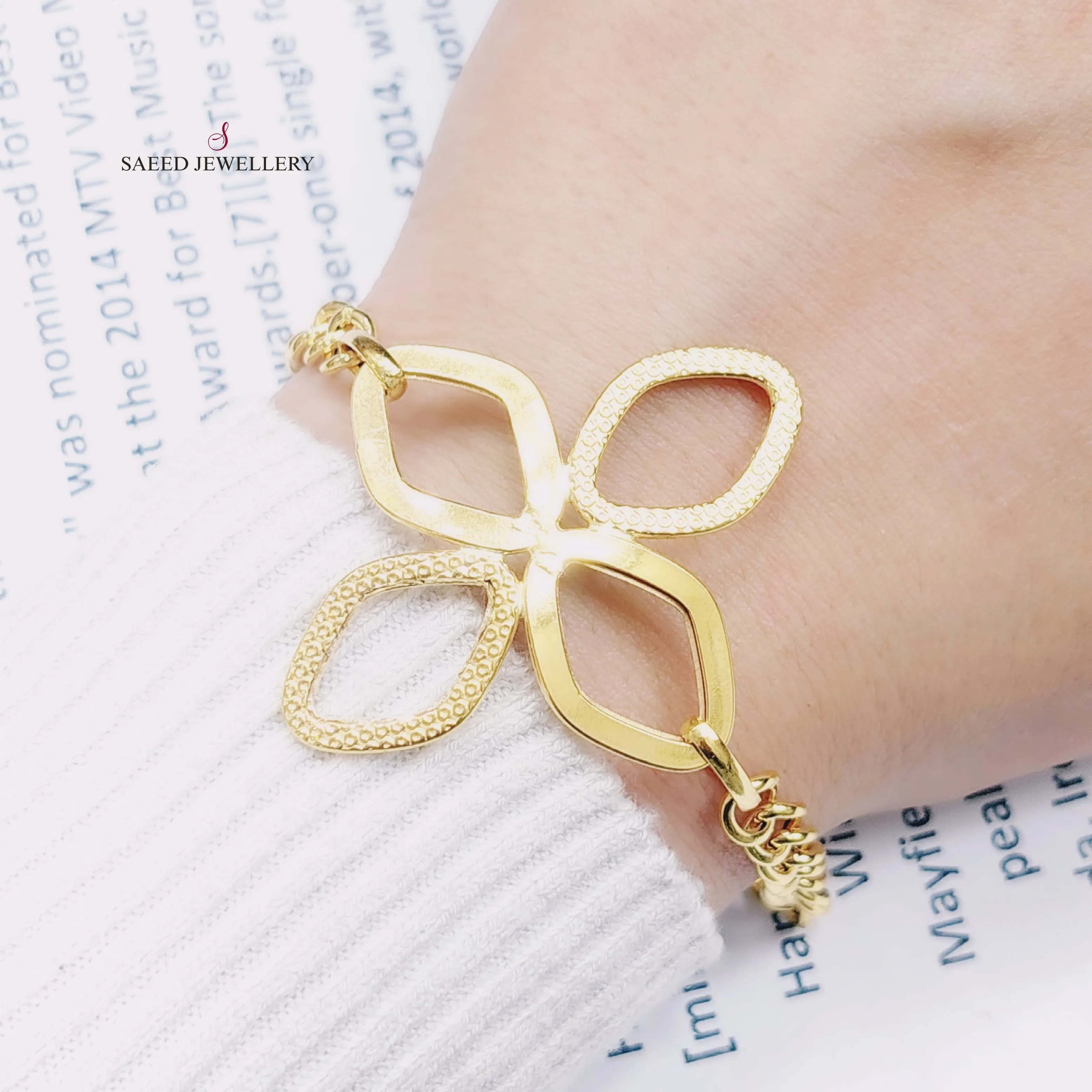 21K Clover Bracelet