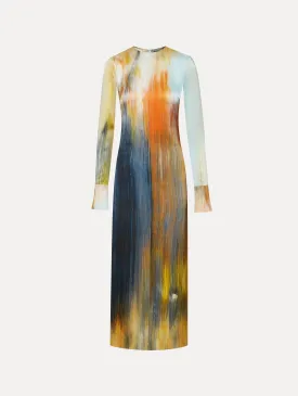 Abstract Brushstroke Marocaine Dress