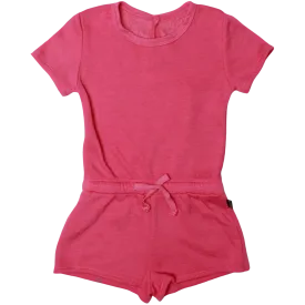 Barbie Pink Short Sleeve Tie-Waist Romper