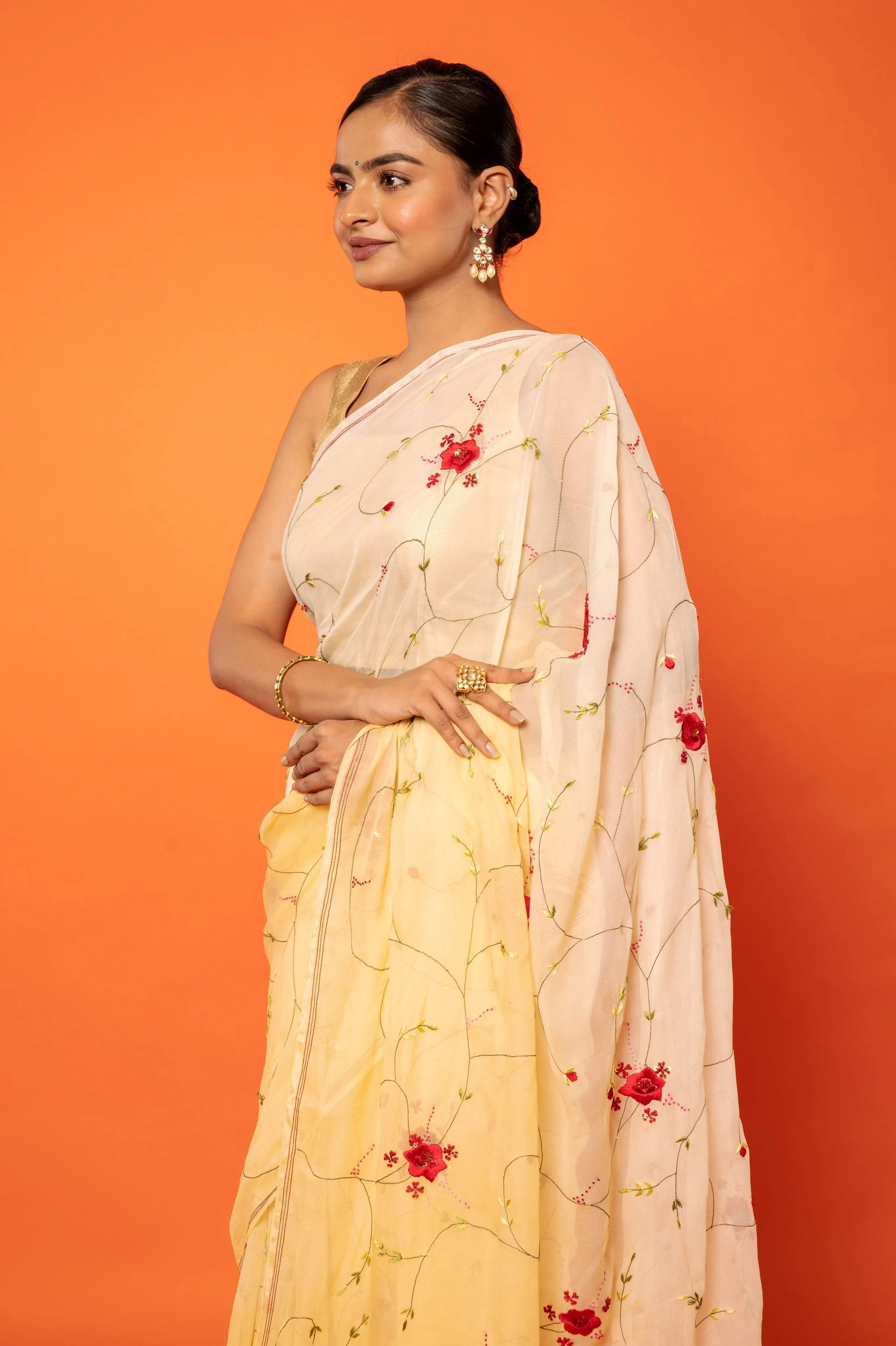 Basant Pure Chiffon Saree