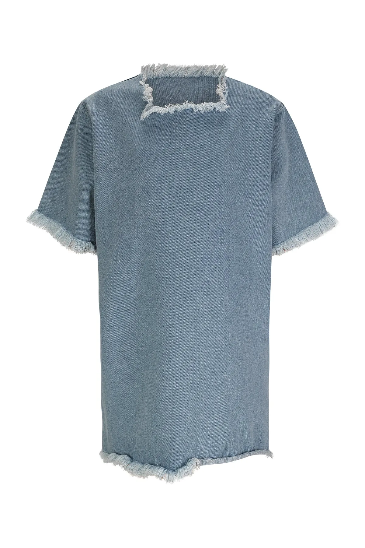 BLUE DENIM OVERSIZED T-SHIRT DRESS