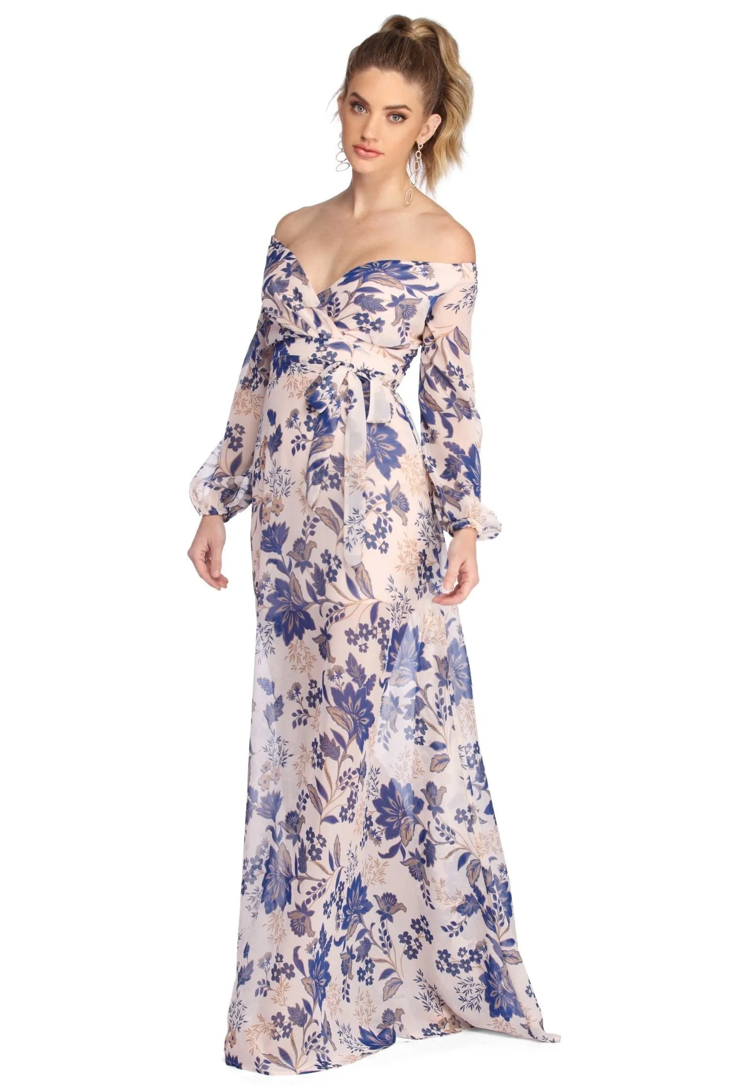 Britt Wrap Stylish Formal Floral Dress