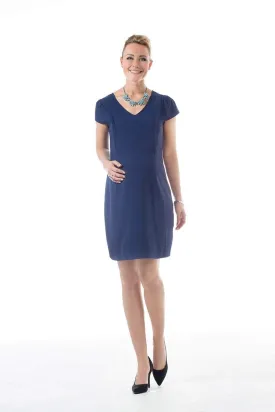 Candela V-Neck Dress Blue Riverside