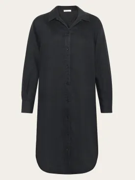 Classic linen dress - Black Jet