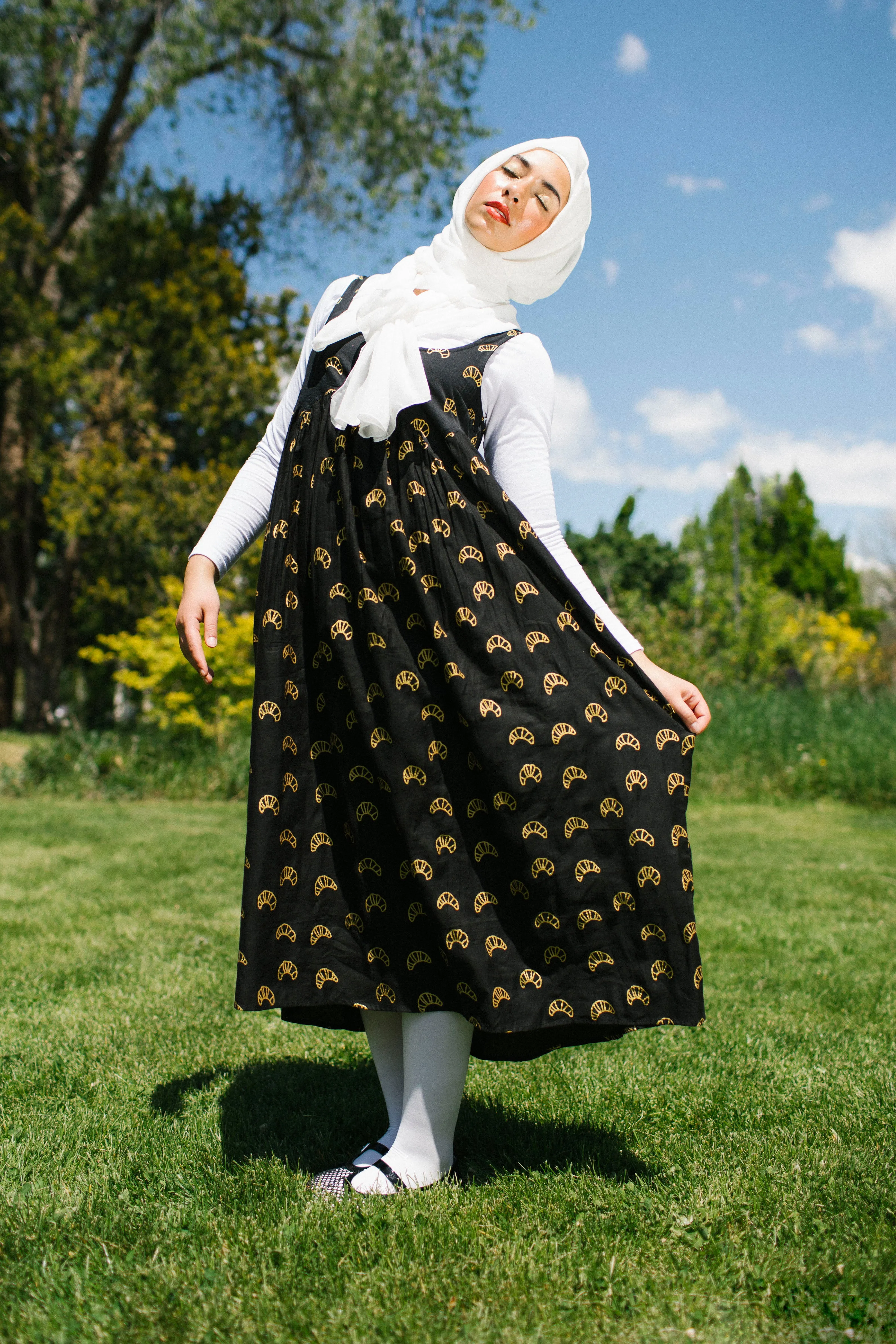 Croissant Empire Waist Dress | Smock Sun Dress