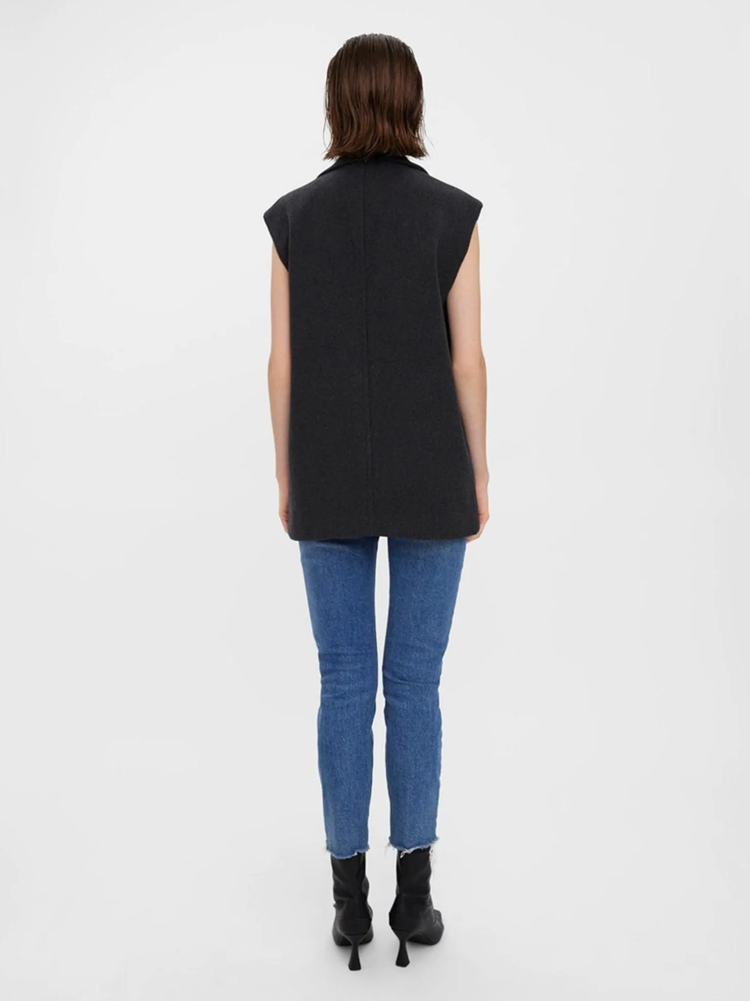 Edna Waistcoat - Dark Grey Melange