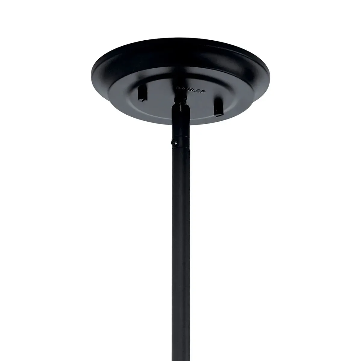 Elias 22" 1-Light Convertible Pendant Light with Metal Dome Shade, Black Finish