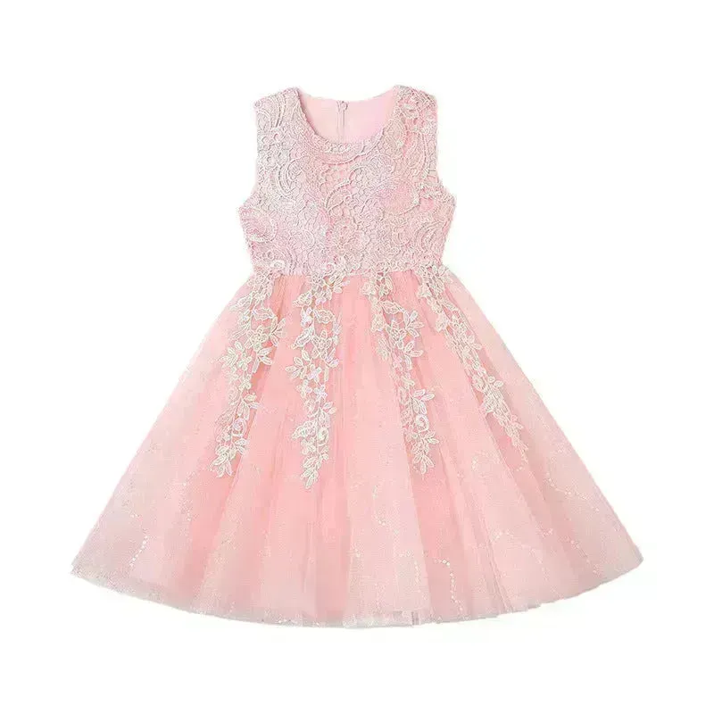 Formal Dress Fashionable Vest Princess Dress Girl Catwalk Show Clothing Birthday dress for Kids