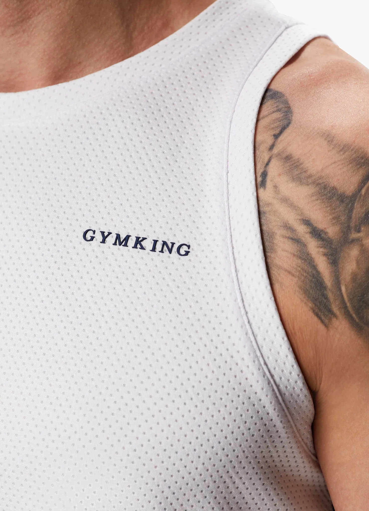 Gym King Higher State Vest - White