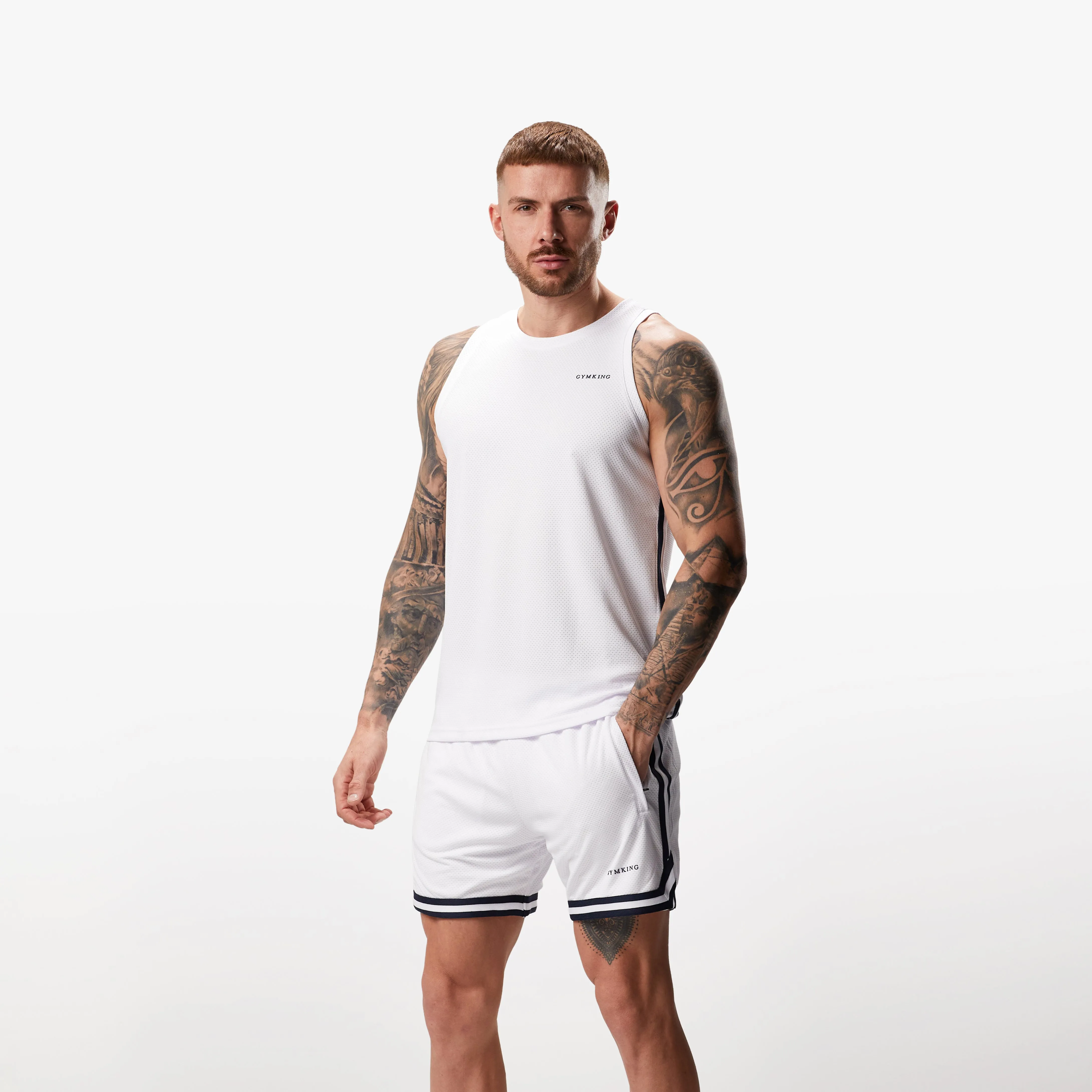 Gym King Higher State Vest - White