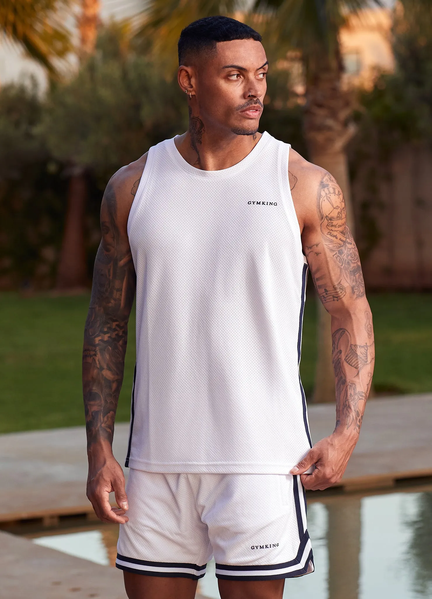 Gym King Higher State Vest - White