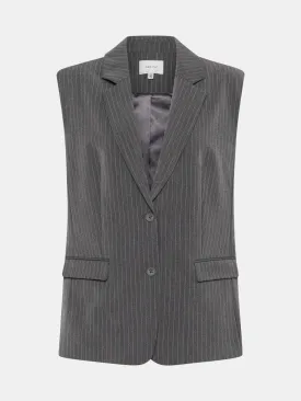 JoelleGZ Waistcoat Grey Pinstripe