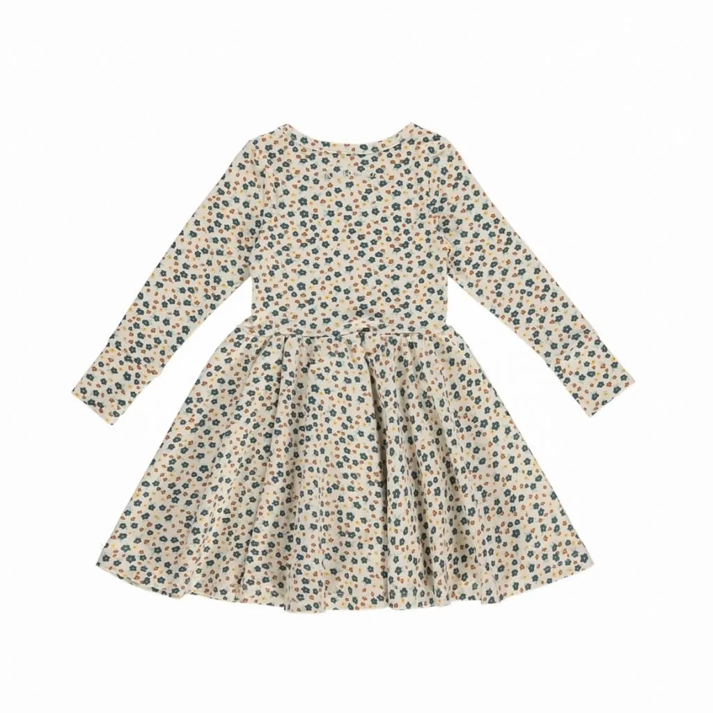 Long Sleeve Twirl Dress - Meadow