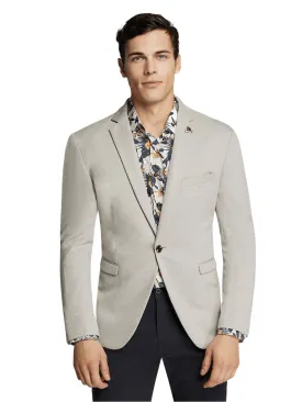 Men's Silver Trendy Slim Fit Sport Jacket/Blazer