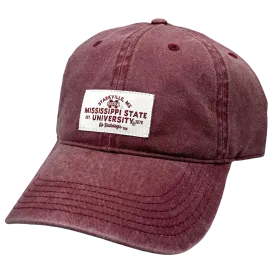 MSU Banner Pigment Dyed & Washed Cap – Maroon