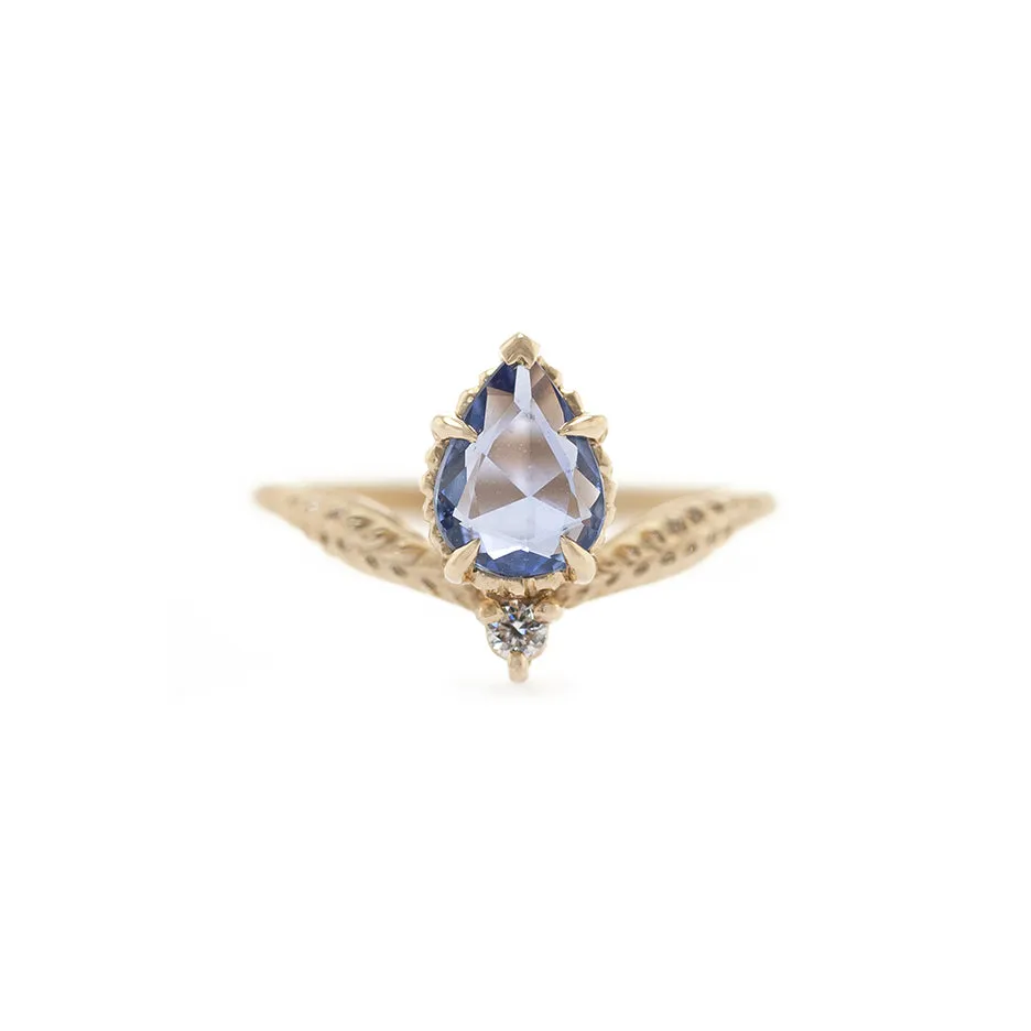 NEW! Evergreen Tulip Cherie Ring with Rosecut Sapphire By Megan Thorne