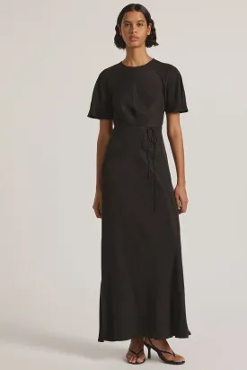 NUDE LUCY Diaz Cupro Maxi Dress - Black