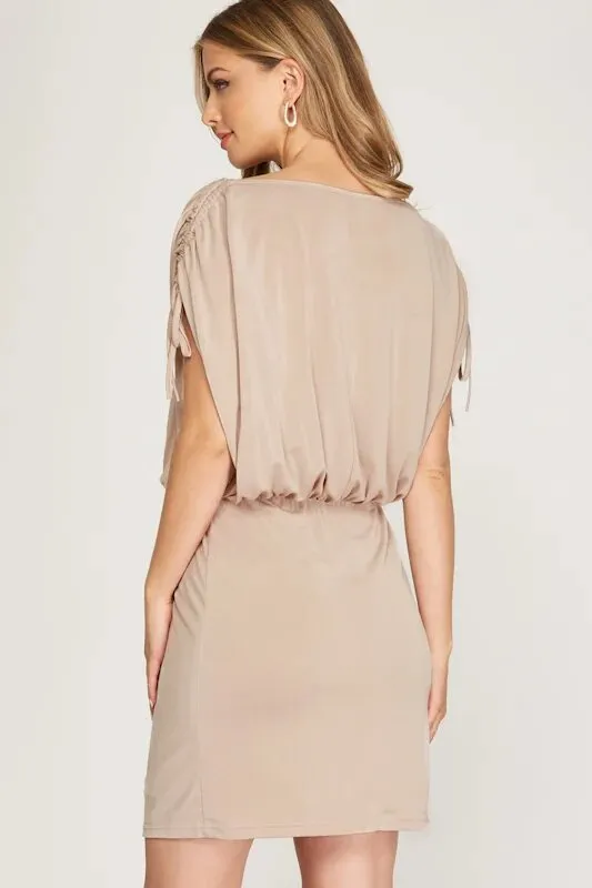 Nude Mini Dress - Bella Chic