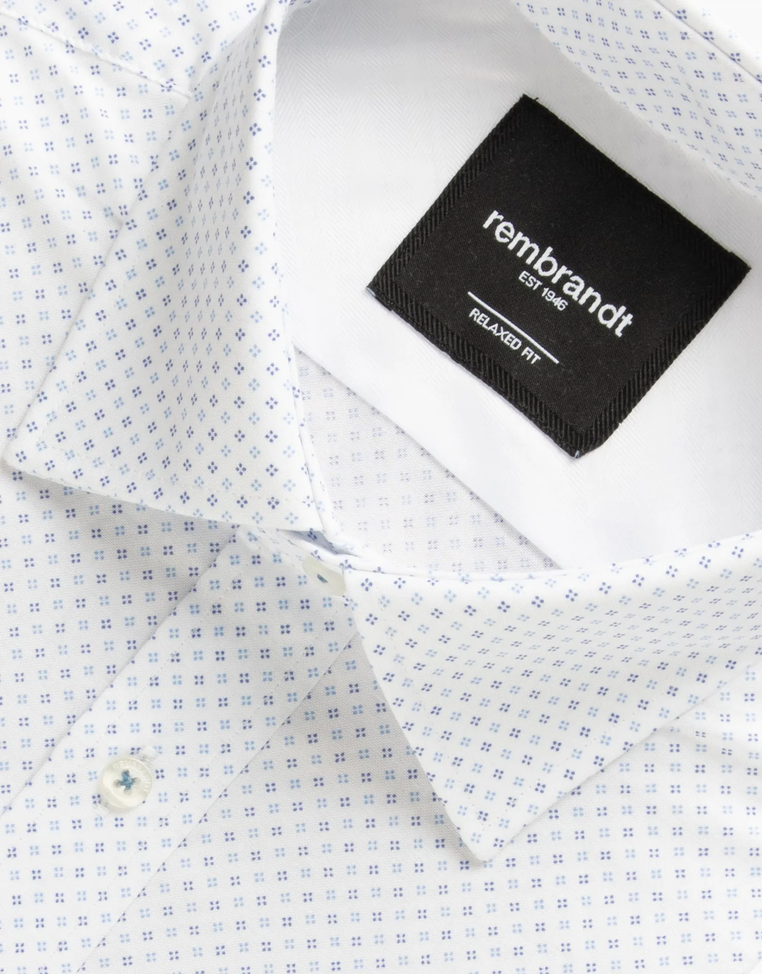 Sinatra White & Blue Microdesign Shirt