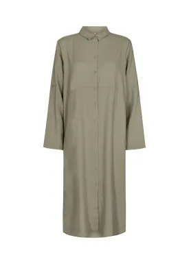 Soya Concept Linen Blend Dress Khaki Green