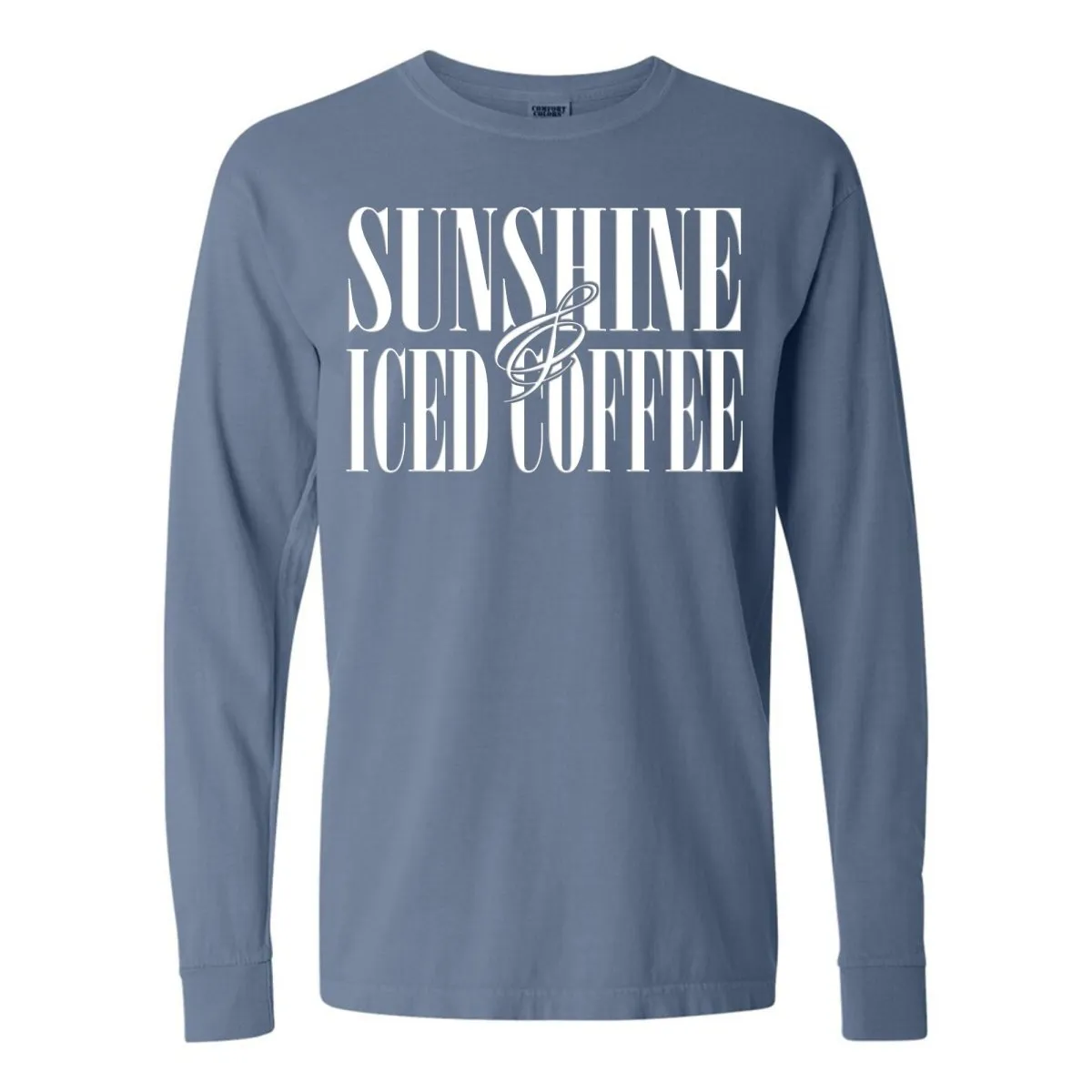 'Sunshine & Iced Coffee' PUFF Long Sleeve T-Shirt