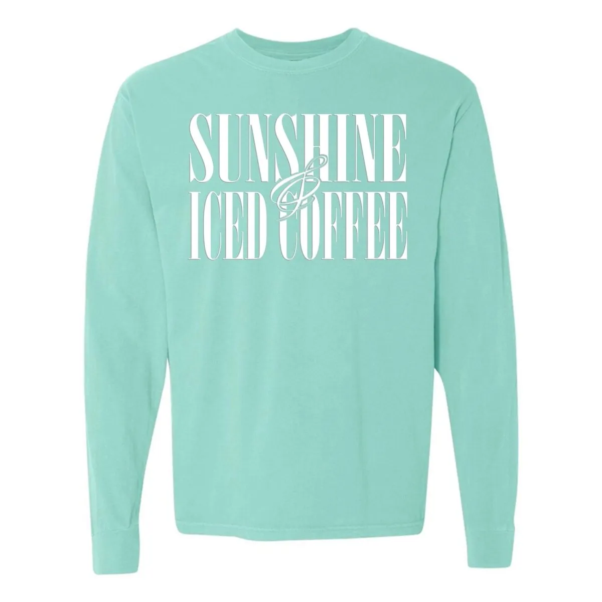 'Sunshine & Iced Coffee' PUFF Long Sleeve T-Shirt