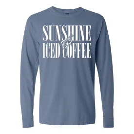 'Sunshine & Iced Coffee' PUFF Long Sleeve T-Shirt