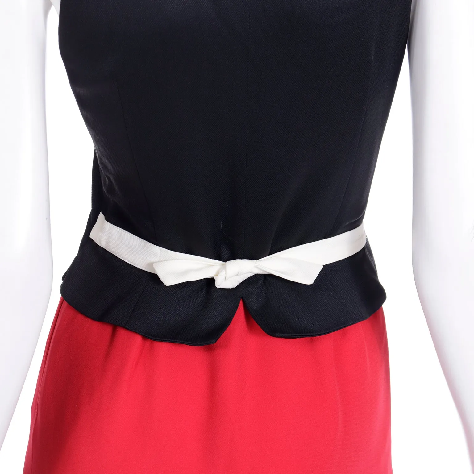 Vintage Franco Moschino Olive Oyl Inspired Red Black & White Dress