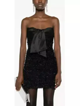 Women’s Black Knit Bustier Dress