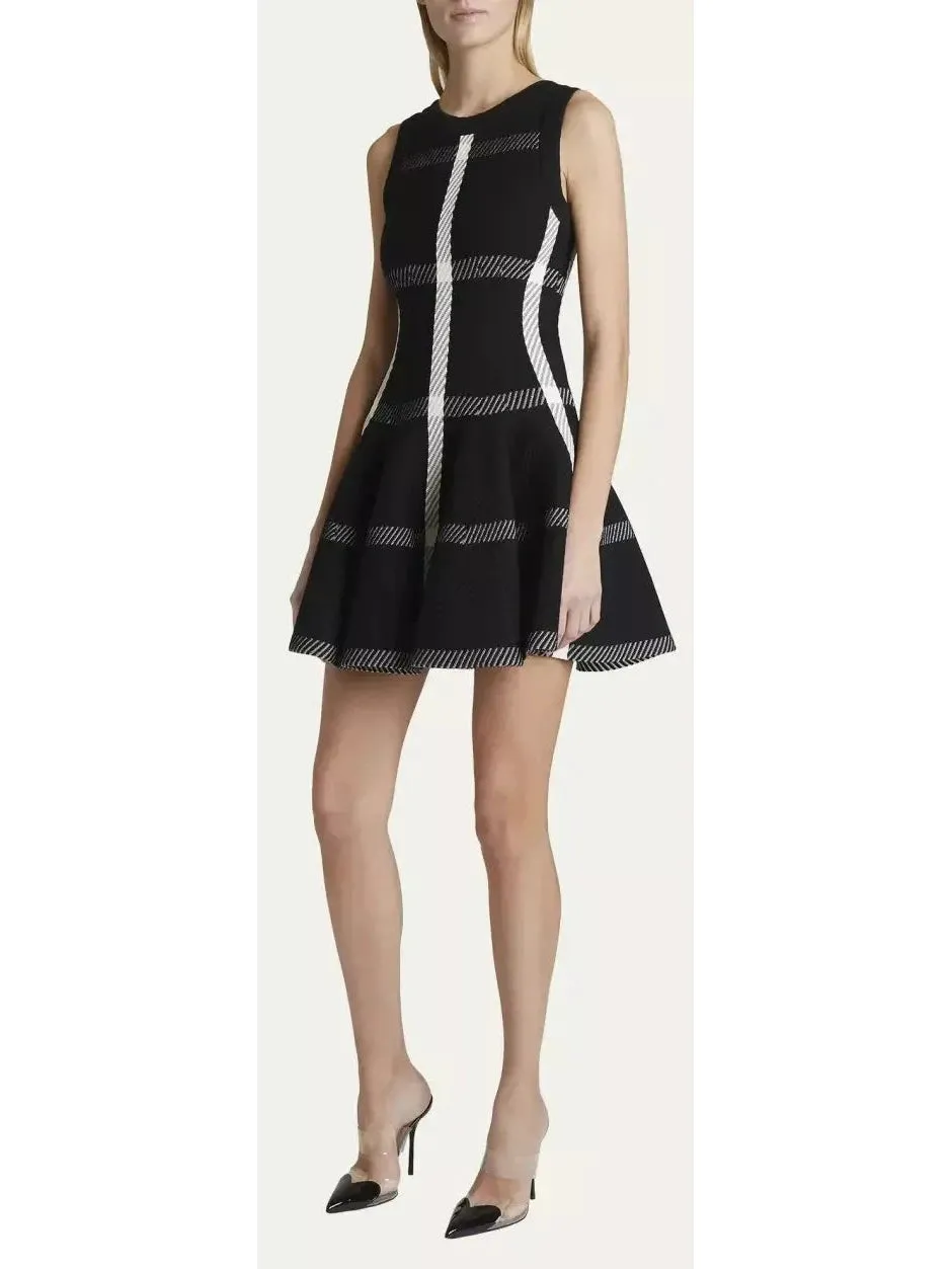 Women’s Check Knit Mini Dress