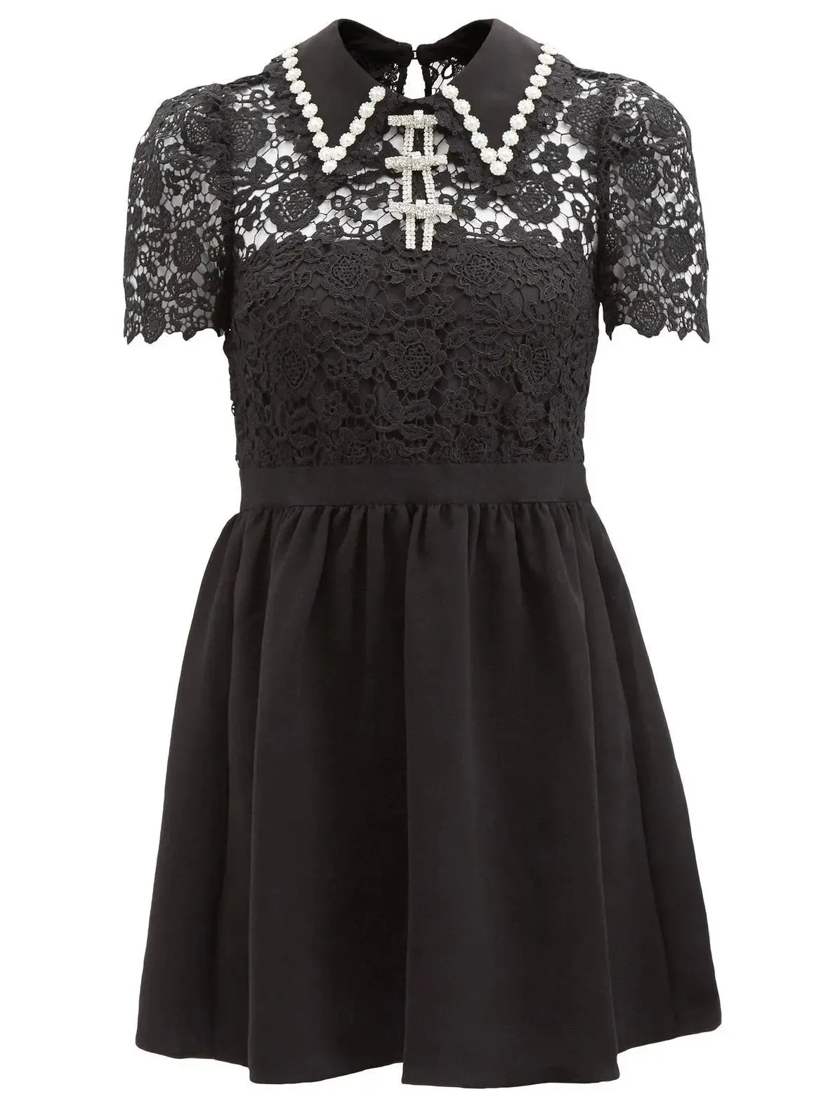 Women’s Embellished Guipure Lace Mini Dress