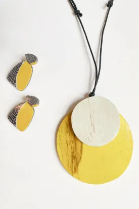 Yellow and Black Earrings